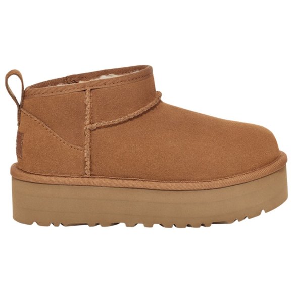 UGG ULTRA MINI PLATFORM BOOTS CHESTNUT Big Kids/Womens